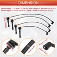 thumbnail image 3 of Cables de Bujía de Encendido de Coche Unique Bargains 7mm para Honda Accord 1990-1997 Prelude 92-96 No.32700-PT0-000 - Paquete de 4, 3 of 7