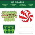 thumbnail image 2 of Adornos navideños de caramelo para exteriores, estacas de jardín de menta de 44 pulgadas, letreros gigantes de decoración navideña, rojo, blanco, verde, decoraciones navideñas para exteriores Adepaton HMYH585, 2 of 6