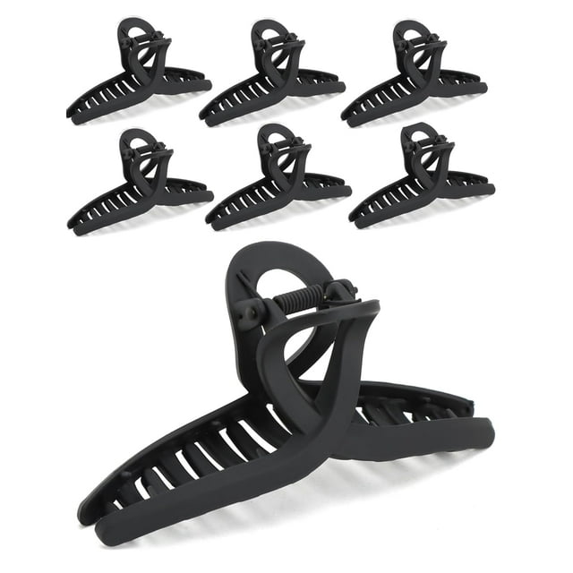 LUCKY LIGHT Pinzas de garra, 7 piezas de pinzas para el cabello peludas, pinzas de pelo de 4.5 pulgadas para cabello grueso, debe tener una pinza de garra peluda en invierno y primavera