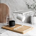 thumbnail image 4 of Double-Layer Cup Draining Rack, Sturdy Metal Mug and Glass Organizer Shelf for Kitchen Countertops, Non-Slip Feet and Compact Space-Saving Design, 4 of 6