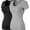 2PACK - Black/H.Grey, variant on Women's Basic Solid Multi Colors Fitted Short Sleeve T-Shirt [S-3XL]