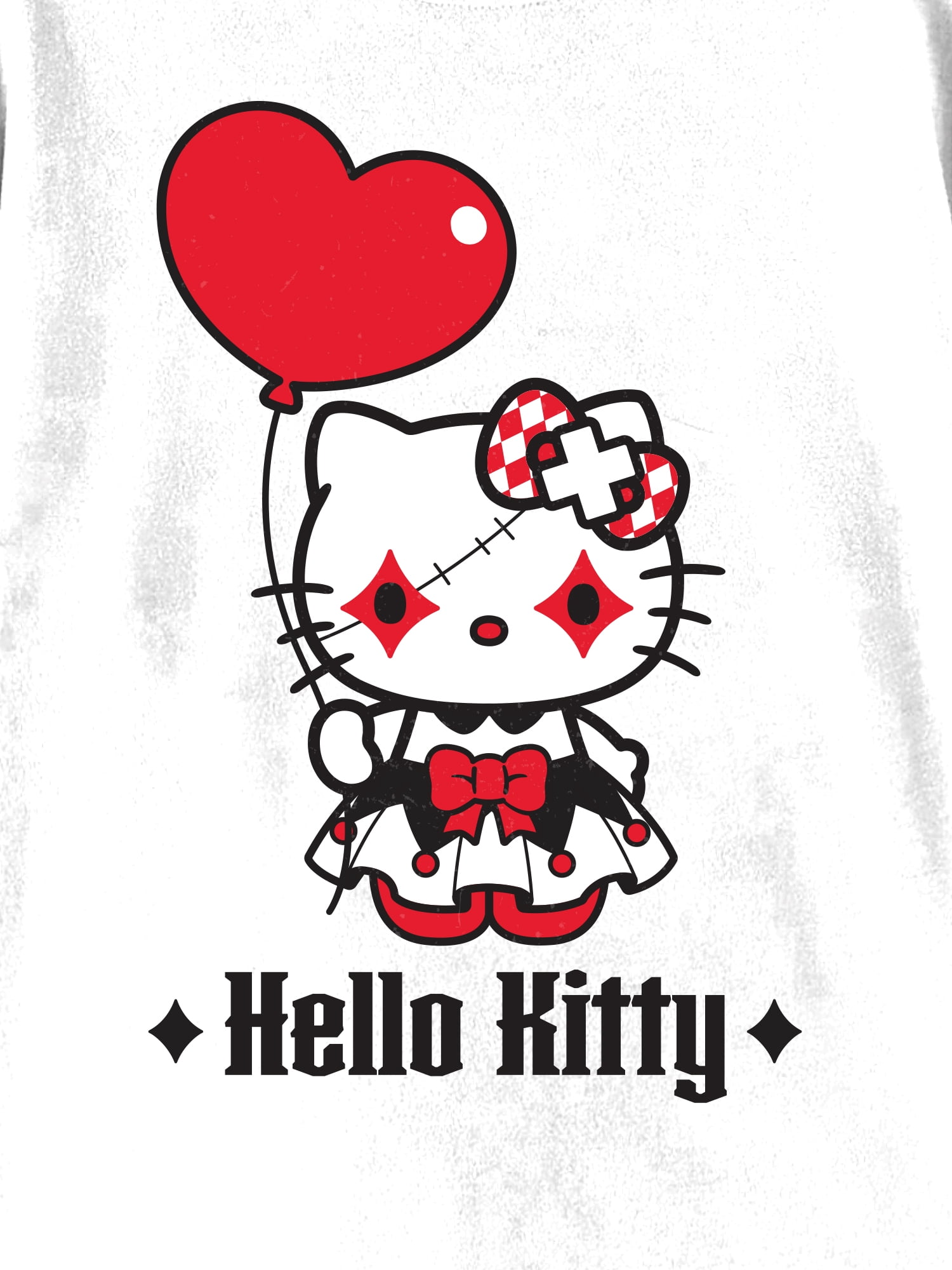 Sanrio, Girls' Short Sleeve T-Shirt, Goth Hello Kitty, Sizes 4-16