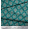 thumbnail image 2 of Soimoi Rayon Fabric Flamingo & Moroccan Damask Decor Fabric Printed Yard 56 Inch Wide, 2 of 3