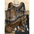 thumbnail image 1 of Jersey de manga larga para mujer, Camiseta con estampado de nuevo diseño, cuello redondo, holgado, talla grande, elegante, Vintage, otoño e invierno, 2022, 1 of 4
