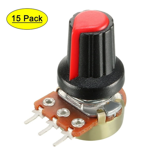 Uxcell 15packs 10K Ohm Variable Resistors Rotary Carbon Film Taper