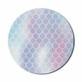 thumbnail image 1 of Abstract Art Mouse Pad for Computers, Doodle Style Half Circle Motifs Holographic Scale Gradient Concept, Round Non-Slip Thick Rubber Modern Mousepad, 8" Round, Pale Blue and Lavender, by Ambesonne, 1 of 2