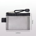 thumbnail image 2 of Dsseng Clear mini Transparent nylon mesh zipper storage bag ID bank card credit card organizer pocket portable purse cute wallet keys earphone zipper pouch, 2 of 5