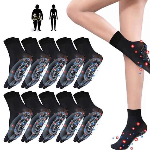 Sales 2026 Men's Socks Under $2 GIJNRIUIUA Black Crew Socks Lanceasy 10 Pairs Tourmaline Body Shaping Stretch Socks Health Socks Tourmaline Socks Foot Massage Socks Thin Non Slip Socks Calf Socks