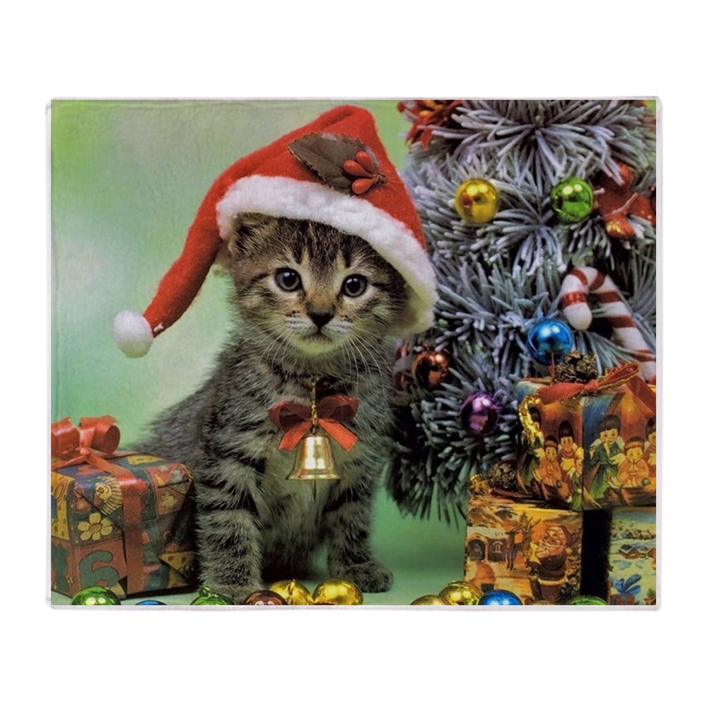 CafePress Precious Christmas Cat Throw Blanket Soft Fleece Throw