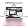 thumbnail image 3 of HP Newest 14" Laptop, Slim Light Laptop Computer for Students and Business, Intel Quad-Core N4020, 1 Year Office 365, Webcam, HDMI, WiFi, Win 11, 8GB RAM, 64GB eMMC, Pink, 3 of 6