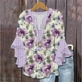 thumbnail image 2 of Blouses for women dressy casual Polyester Soft Clothing L Purple womens blouses, 2 of 5