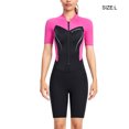 thumbnail image 2 of Trajes de neopreno Pareja Traje de buceo Traje de baño de una pieza con cremallera frontal Pantalones cortos de manga corta Transpirable Deportes Buceo Skins Traje de surf Mujer Rosa L 1.5MM Inevent OD003629-21, 2 of 5