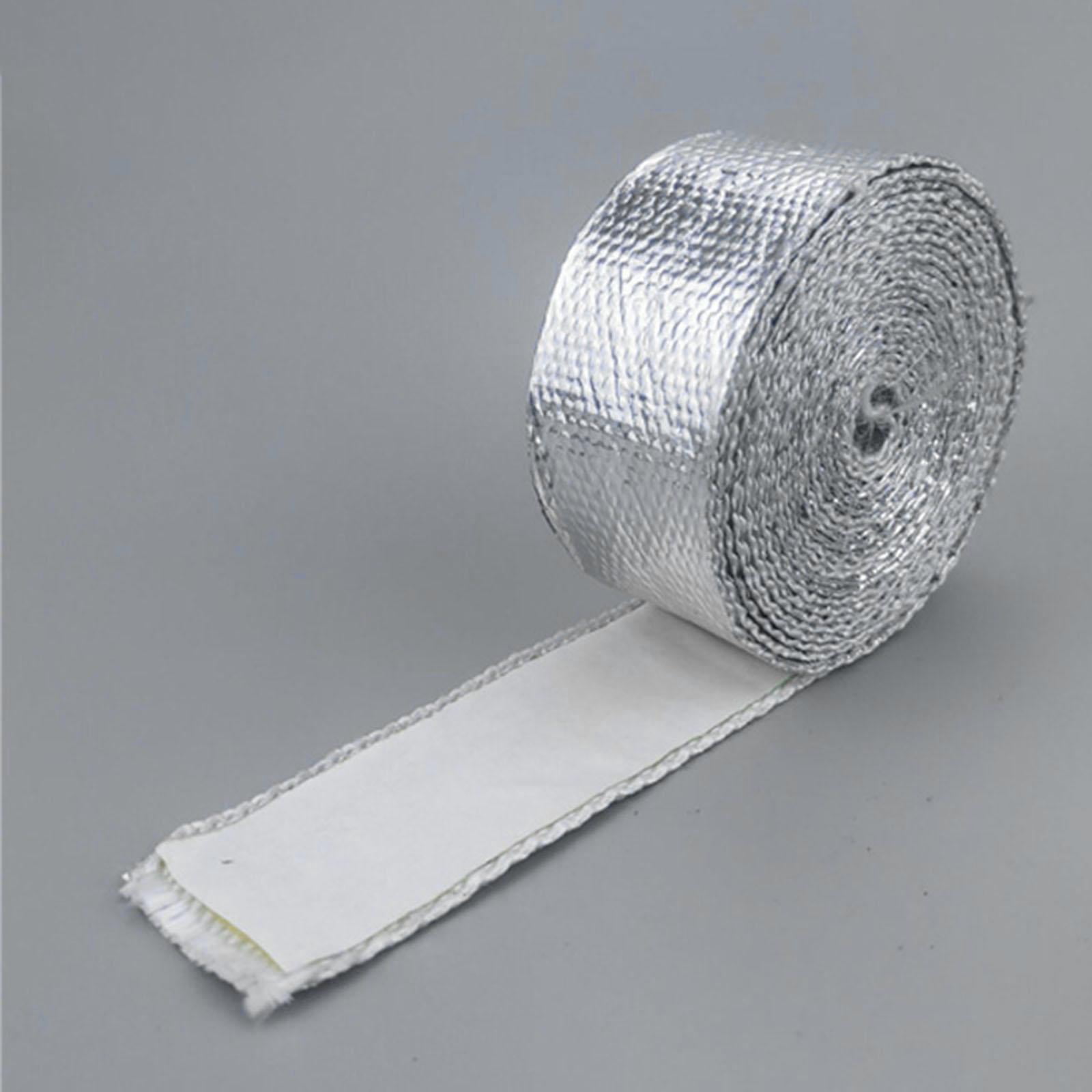 Miulika Fiberglass Aluminum Foil Tape High Temp Heavy Duty Multipurpose Sturdy Thermal Insulation Adhesion for Furnace Repair Ducting 2mmx50mmx15m