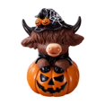 thumbnail image 2 of Highland Cow Decor, Halloween Ghost Decor, 4 Inch Highland Cow Figurines Halloween Pumpkin Decor Spooky Halloween Decor for Layered Tray Shelf Mantel Indoor Home Table Display, 1, 2 of 7