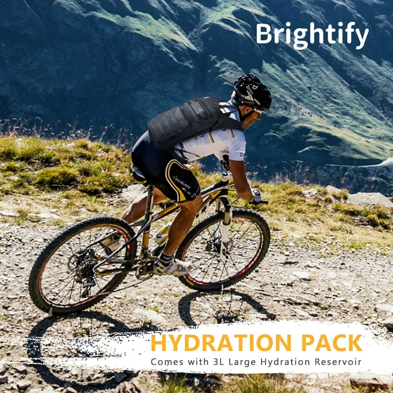 Brightify 17L Hydration Backpack with 3L TPU Water Bladder Molle Compatible Black Walmart