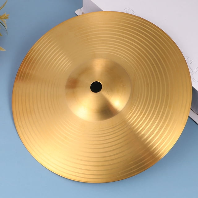 COMPUKAS 1ensemble Cymbale en Laiton Doré pour Performance Professionnelle et Ensemble de Tambour 8 Pouces
