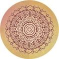 thumbnail image 1 of Ahgly Company Machine Washable Indoor Round Transitional Chrome Gold Yellow Area Rugs, 7' Round, 1 of 7