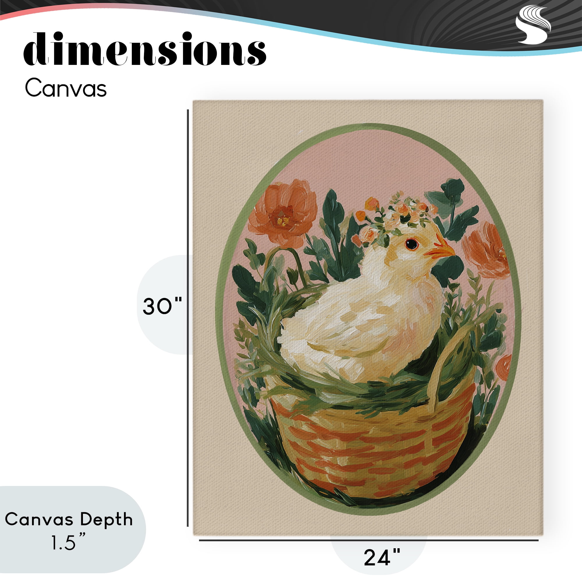 Stupell Industries Bloom Nest Chick Canvas Wall Art, design by Yen
