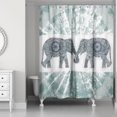 thumbnail image 2 of Creative Products Soft Blue Boho Elephants 71x74 Shower Curtain, 2 of 2