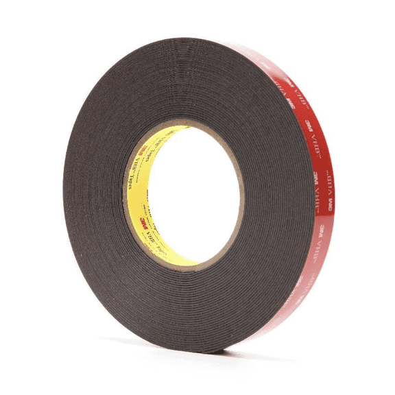 3M VHB Heavy Duty Mounting Tape 5952 Black, 3/4 in x 15 yd 45 mil