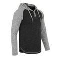 thumbnail image 2 of ZIMEGO Mens Long Sleeve Hoodie - Lightweight Hooded Pullover, Black, XX-Large, 2 of 5