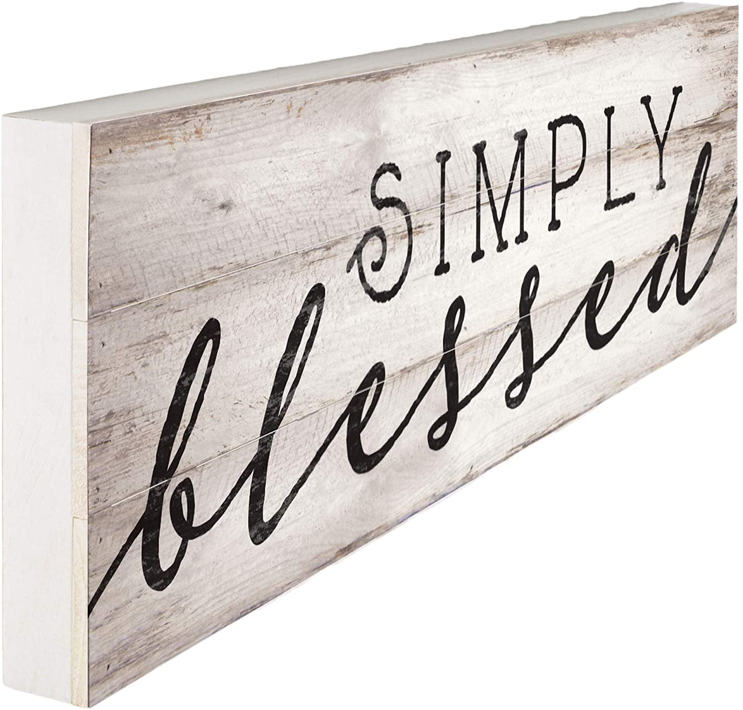 Graham Dunn Simply Blessed Distressed White 36 x 11 Inch Solid Pine Wood Boxed Pallet Wall Plaque Sign P Graham Dunn Simply Blessed Distressed White 36 x 11 Inch Solid Pine Wood Boxed Pallet Wall Plaque Sign P