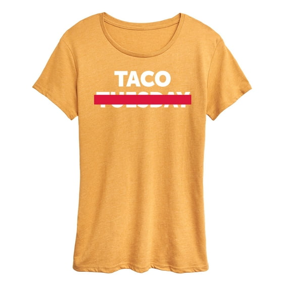 Instant Message - Taco Tuesday Crossed Out - Women's Short Sleeve Graphic T-Shirt
