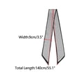 thumbnail image 3 of INSPIRE CHIC Women's Skinny Stripes Scarf, 3.54''X55.11'' Silky Satin 50s Neckerchief Scarves for Handbag Necktie One Size Stripe-2, 3 of 6