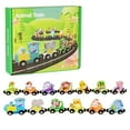 thumbnail image 2 of 13 PCS Animal Theme Wooden Train Set for Kids, Early Education Magnetic Train Set with Exquisite Gift Box, Cognitive Skill Development, Toddler Educational Toys for Boys Girls Learning Activities, 2 of 6