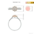 thumbnail image 4 of ANGARA Natural 0.12 Ct. Diamond Halo Engagement Ring in 14K White & Rose Gold for Women (Ring Size: 11.5), 4 of 9