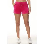 Juicy Couture Big Bling Track Shorts Women's Medium Pink Velour Stretch JDM1849
