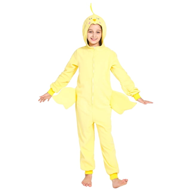 Pijama de pollo amarillo Costume Leadtex para niños de 6 a 8 años