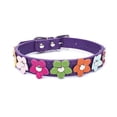 thumbnail image 1 of Collar para cachorro de niña, collar rosa para perro con lazo de diamantes de imitación, flor de colores y diamantes de cristal, 1 of 5