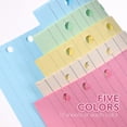thumbnail image 2 of STOBOK 50 páginas A6 papel de hojas sueltas rayadas de colores con 6 agujeros, planificador de hojas sueltas, papel de relleno para cuaderno, 2 of 7