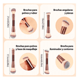 thumbnail image 4 of Set 7 Brochas Maquillaje Profesional Alto Nivel Lab.G, Color Marrón, 4 of 5