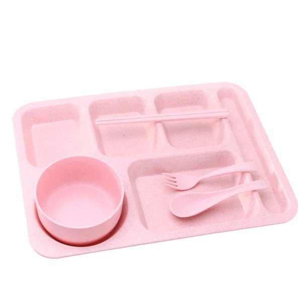 Tohuu Food Divider Tray Lunch Trays for Cafeteria 5 Compartment