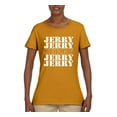 thumbnail image 2 of Wild Bobby Jerry Springer 90's TV Talk Show Host Jerry Jerry Chant Famous People Womens Graphic Tee, Gold, Large, 2 of 6