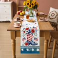 thumbnail image 2 of Independence Day Table Runner 70 Inches, American Flag Boots Red Blue Flowers Stars Bed Runner Dresser Scarves Tabletop for Indoor Outdoor Parties/Ceremony/Banquet, 13" x 70", 2 of 9