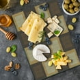 thumbnail image 5 of Board Game Cutting Board, Checkered Squares Pattern with Wooden Effect Chess Board Illustration, Decorative Tempered Glass Cutting and Serving Board, in 3 Sizes, by Ambesonne, 5 of 5
