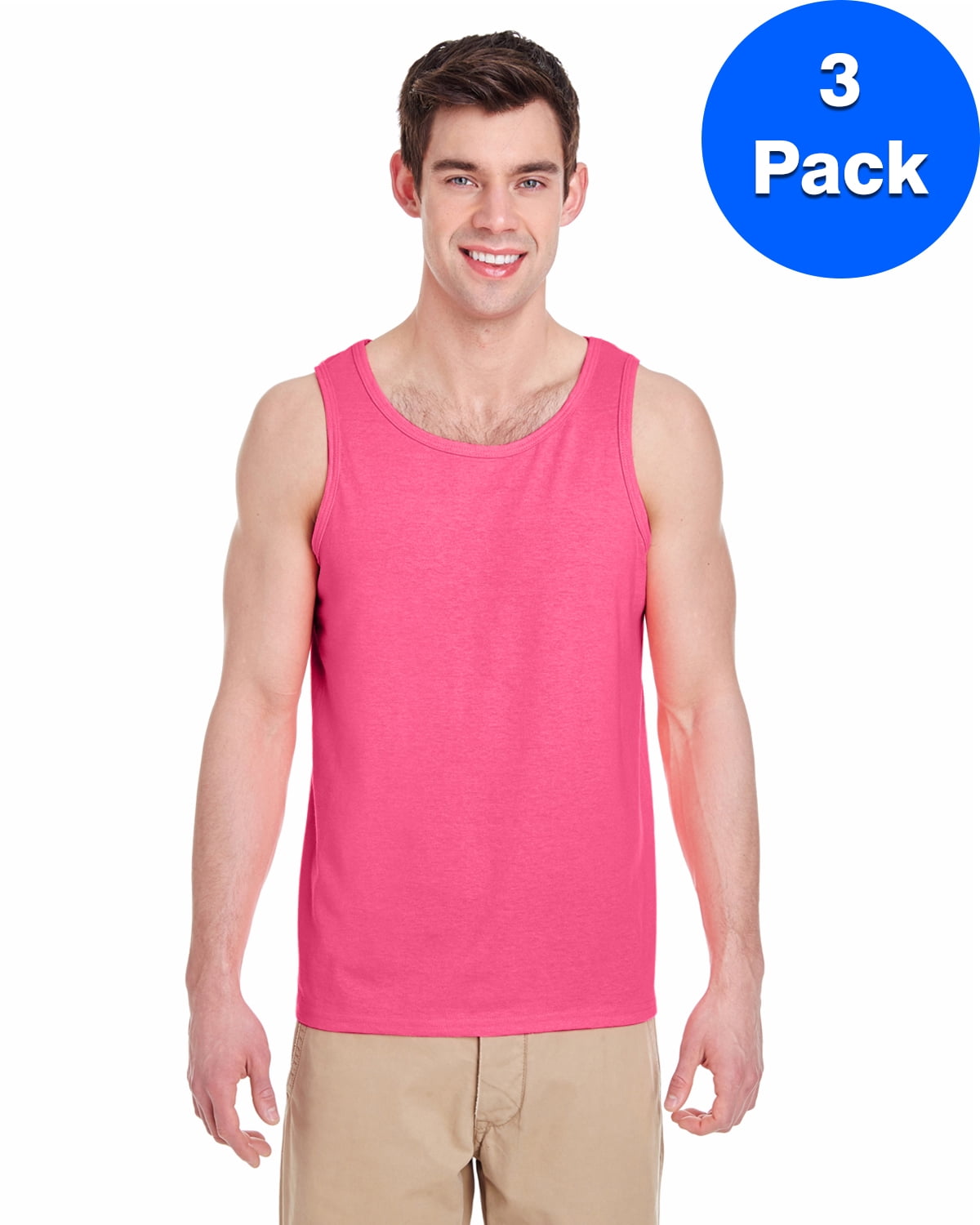 Gildan Mens Heavy Cotton Tank Top 3 Pack