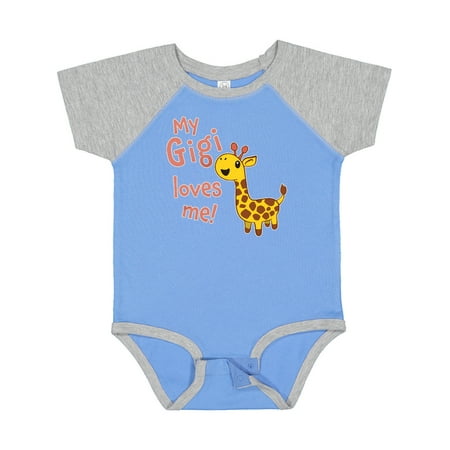 

Inktastic My Gigi Loves Me- Cute Giraffe Gift Baby Boy or Baby Girl Bodysuit