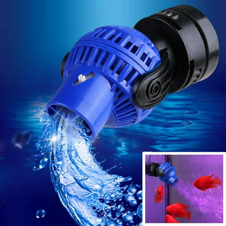 GLiving Aquarium Fish Tank Reef Coral Wave Maker Water Pump with Suction Cup ,360°Free Rotation,Adjustable Flow Rate,Forceful Magnet for 20-100 Gallon Fish