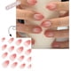 thumbnail image 2 of 24 Pcs Festival Press On Nail Short Almond False Nail Gradient Stick On Nail French Tip Artificial Nail for Everyday, 2 of 4