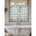 thumbnail image 4 of Beach Coastal Bathroom Window Curtain, Summer Coral Starfish Nautical Ocean Retro Light Filtering Coffee Kitchen Curtains, Bedroom Living Room Curtains 2 Panel 84"x54", 4 of 6