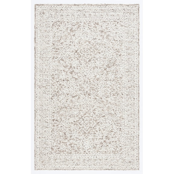 SAFAVIEH Ebony Adamina Floral Area Rug, Brown/Ivory, 4' x 6'