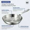 thumbnail image 6 of Tramontina Tempo Tri-Ply Base Stainless Steel 10-Inch Frying Pan, Induction-Ready Skillet, Oven-Safe, Dishwasher-Safe, 6 of 8