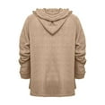 thumbnail image 4 of VSSSJ Women's Long Sleeve Casual Loose Hooded Sweatshirts Drawstring Comfy Solid Color Lightweight Pullover Hoodies with Pockets Khaki S, 4 of 5