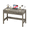 Gray, variant on Fluted Computer Desk with 2 Drawers, 39 Inch Small Computer Desk with Storage, Compact Writing Study Desk for Small Spaces