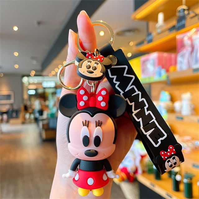 Anime Disney Keychain Cartoon Lilo & Stitch Cute Doll Keyring Fashion Couple Bag Ornament Key Chain Car Pendant Kids Toys GiftChina Gong Bohan LED