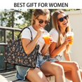 thumbnail image 5 of Large Capacity Tote Bag,Halloween Skeletons and Pumpkins Handbag Fashion Luxury Tote Bag,15.7"x13"x 5.1" Inches,Laptop Compatible, 5 of 6